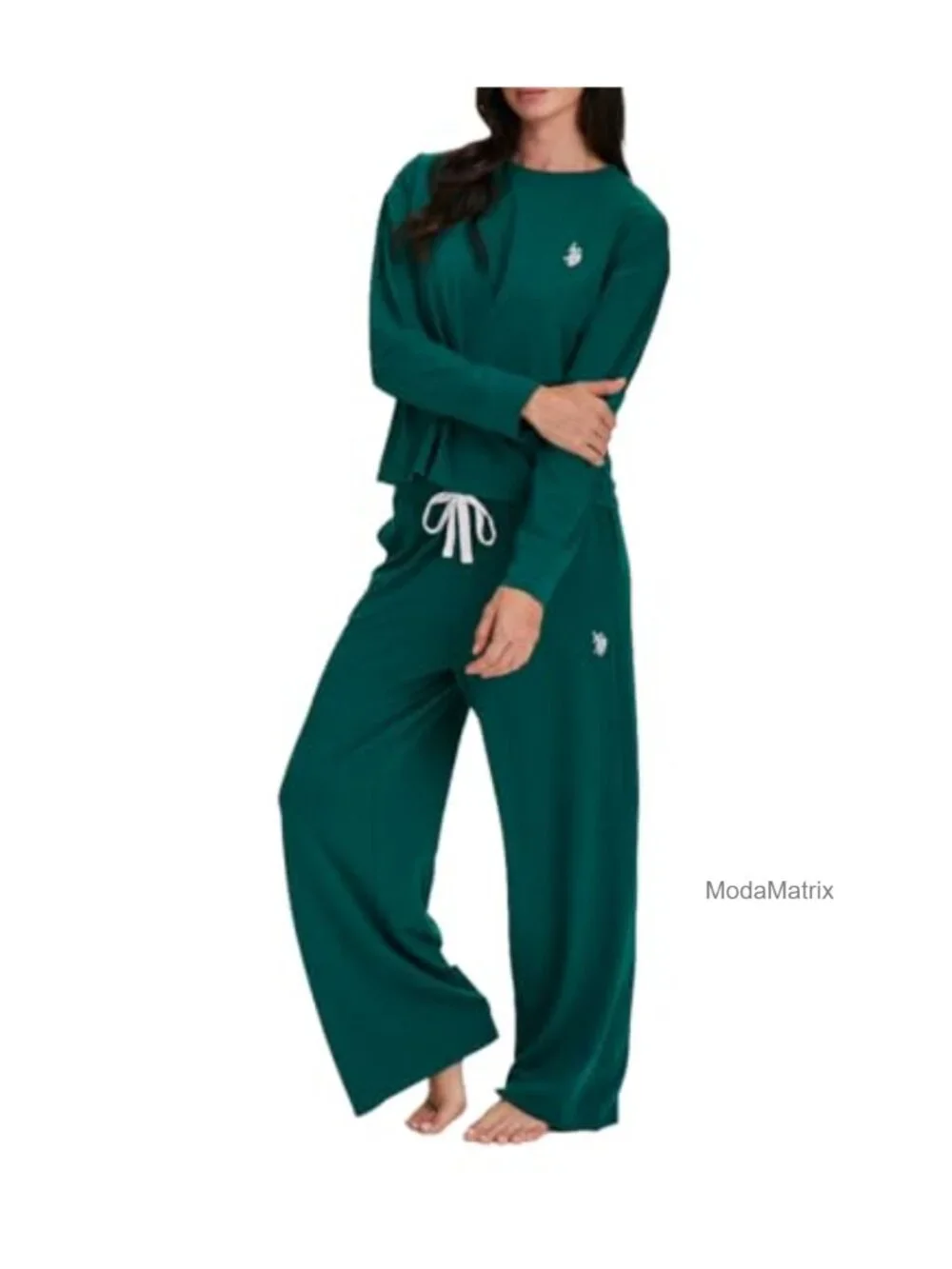 Women's 2-Piece Lounge Set - Cotton Spandex Sweatshirt & Joggers